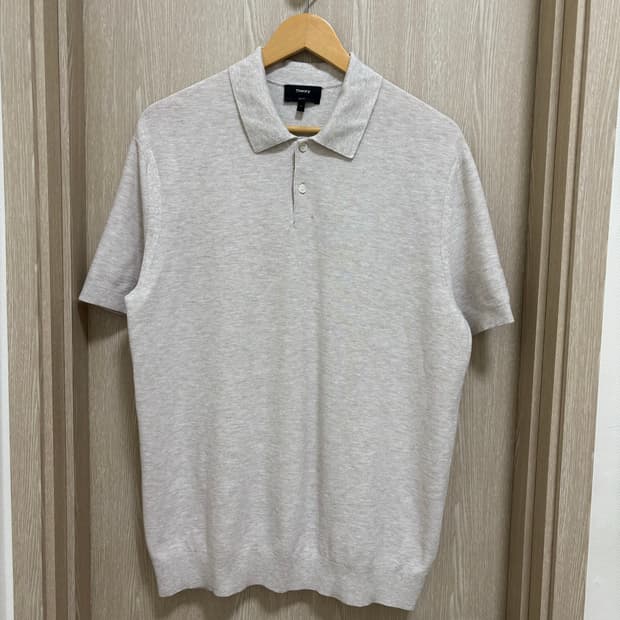 24SS)띠어리 Sarior 반팔카라니트L/아이보리
