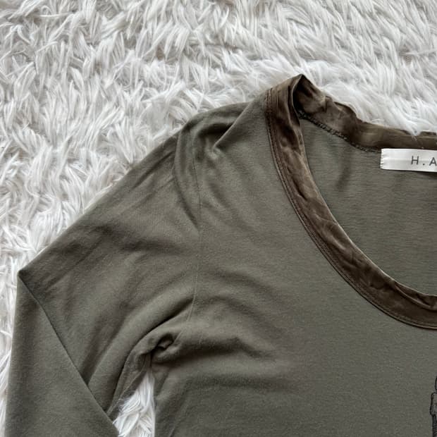 HAK 일본빈티지 y2k 긴팔 러블리 긴팔 딱붙핏 긴팔티 M 38