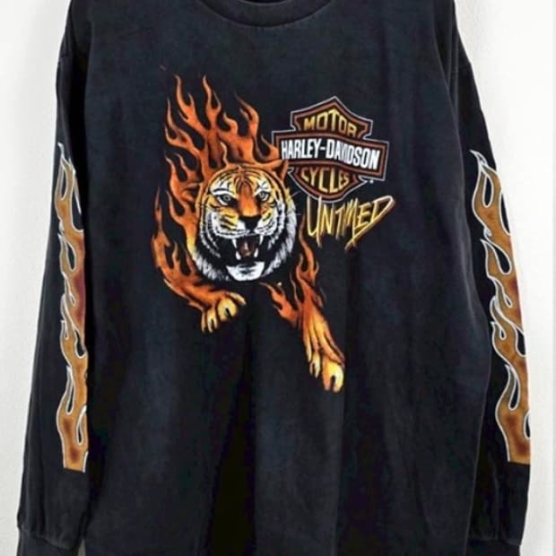 (rep) 빈티지 할리데이비슨 페이딩 롱슬리브rd