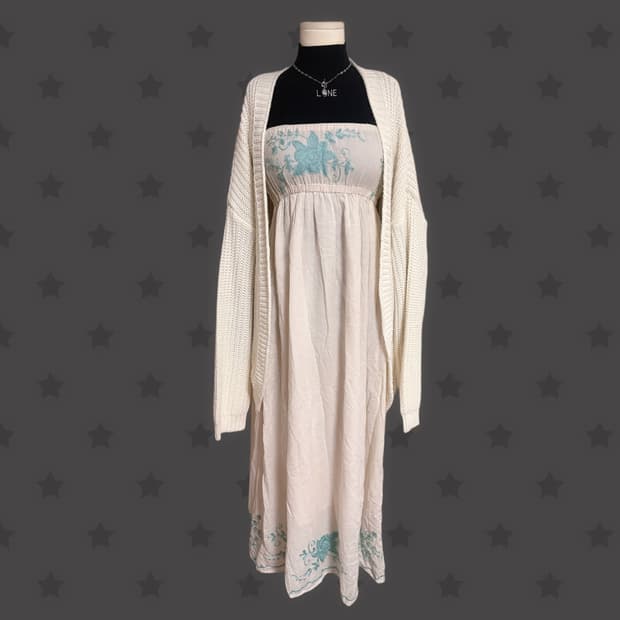 화이트 윈터 페어리 핀터깔 폴라 가디건 대장 일본 코디세트 