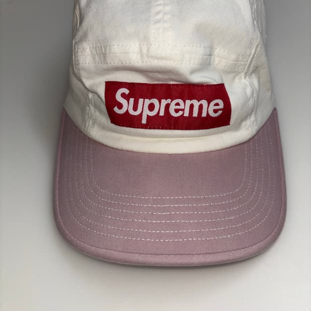 Supreme 2-Tone Twill Camp Cap White (22)