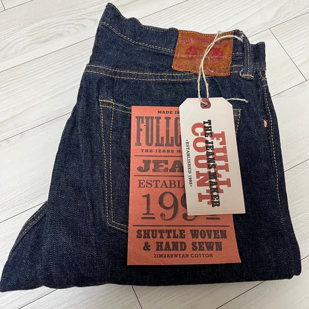 풀카운트 1108W 원워시드 인디고 셀비지 데님 32/32