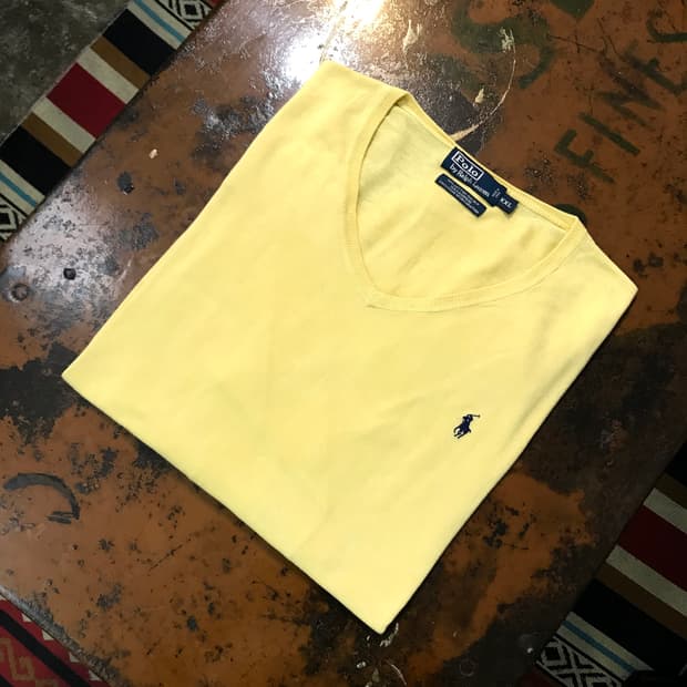 폴로랄프로렌 옐로우 캐시미어 코튼 혼방 니트 남성 115 빅사이즈