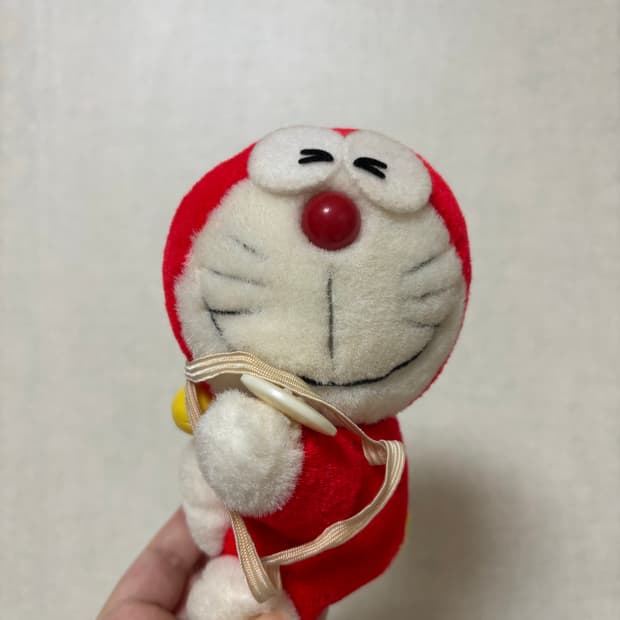 고전 빈티지 빨간 도라에몽 빨몽이 인형