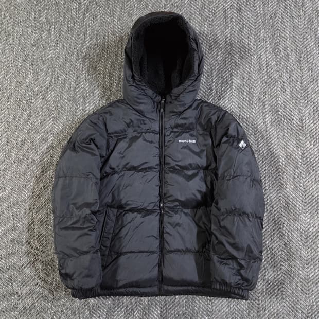 몽벨 mont-bell 블랙 리버시블 패딩