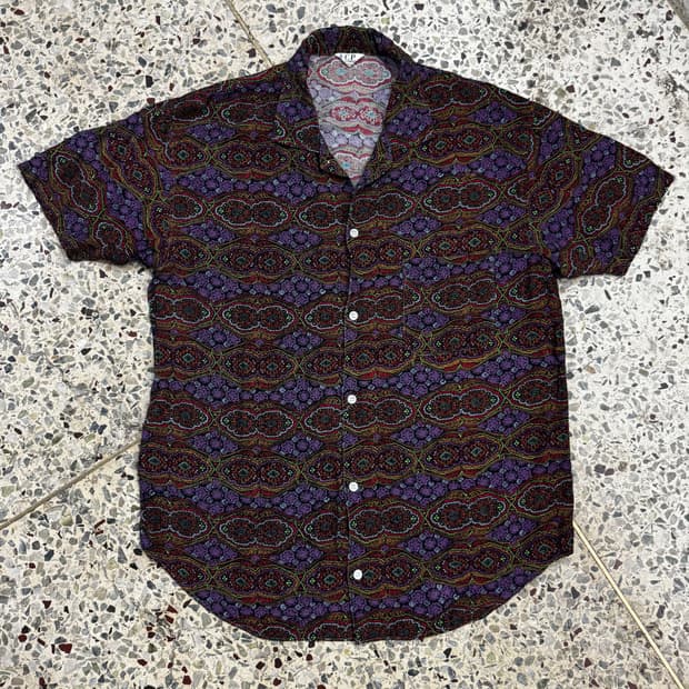 [M-L] 90s CP COMPANY 페이즐리패턴 레이온 셔츠