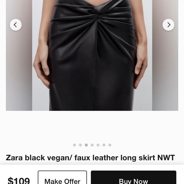 레더 맥시 스커트