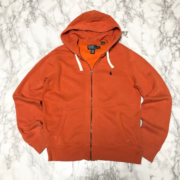 폴로 랄프로렌 후드 집업 자켓 써멀 오렌지