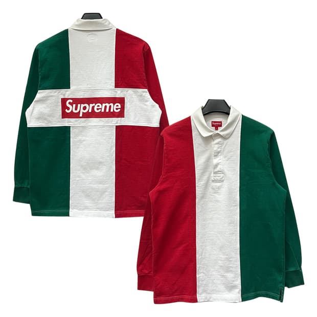 슈프림 스플릿 박스 로고 럭비 셔츠 L