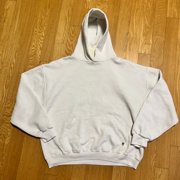 [XL] 90s 빈티지 러셀 후드 화이트