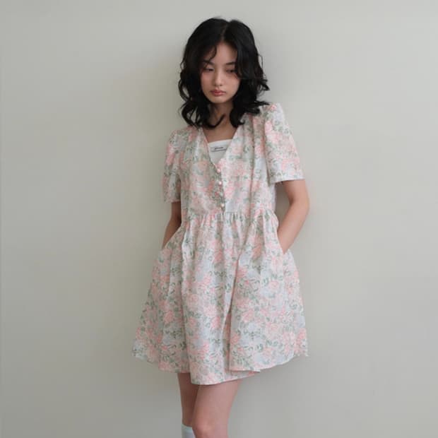 reversible over flower dress
