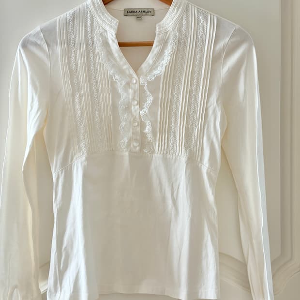 Laura Ashley 빈티지 아이보리 긴팔