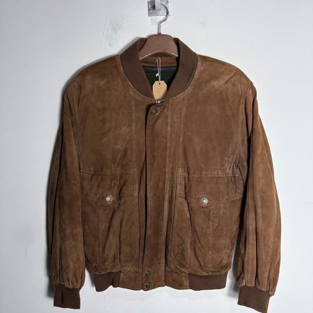 갤럭시 염소가죽 스웨이드 봄버 자켓