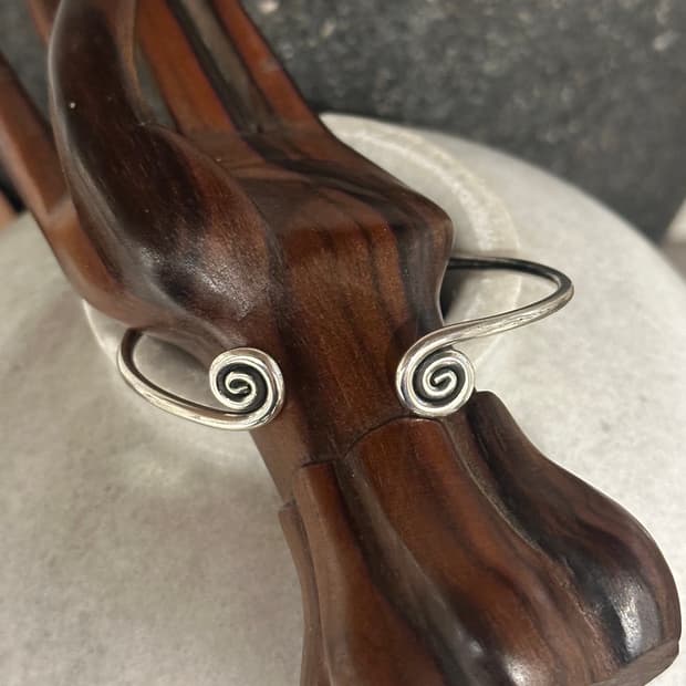 Twin Spiral 925Silver Bangle