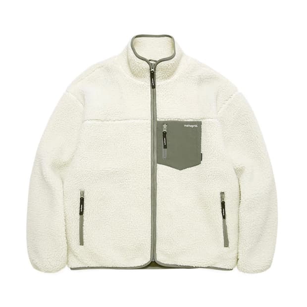 마하그리드 셔파 플리스 자켓 아이보리 점퍼
