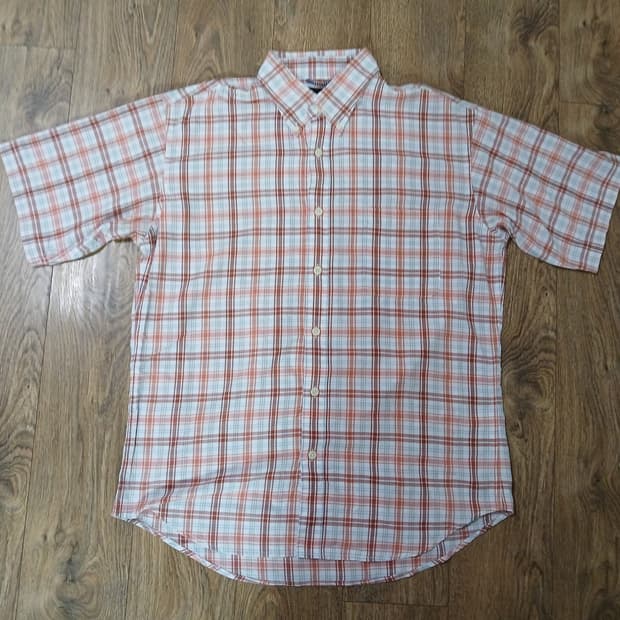 노스페이스 반팔 체크셔츠 