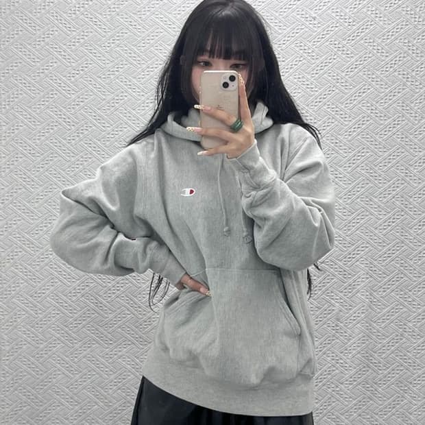 챔피온 리버스위브 빈티지 모던캐주얼 스몰로고 후드티 M C09827