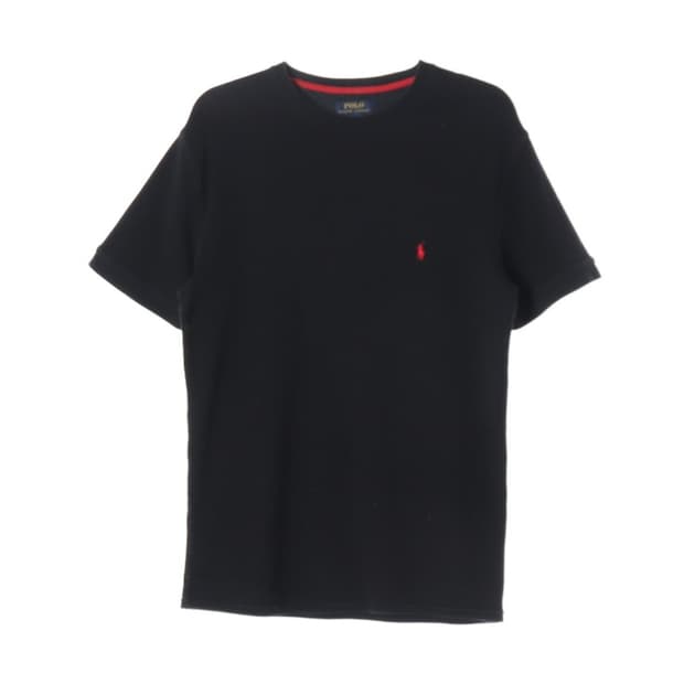 폴로 랄프로렌 블랙 와플 니트 반팔 티셔츠 XL