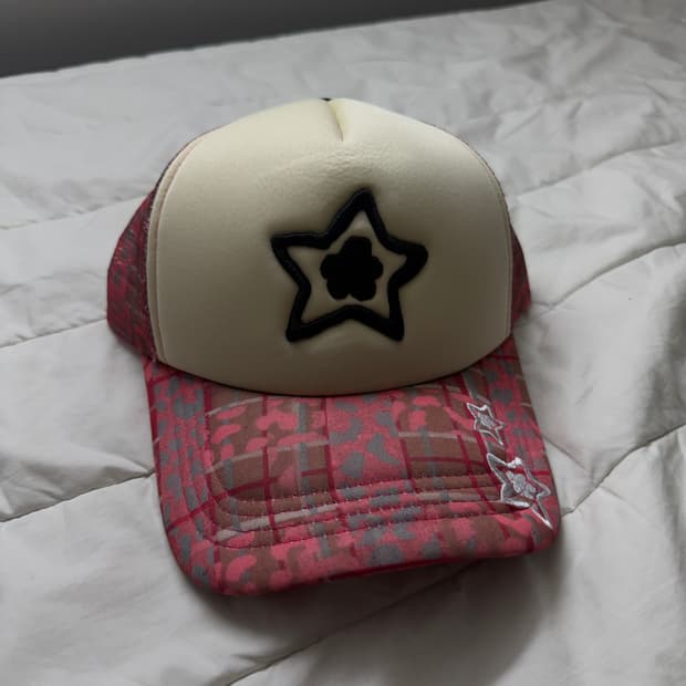 스타팀 레오파드 트러커캡 핑크 