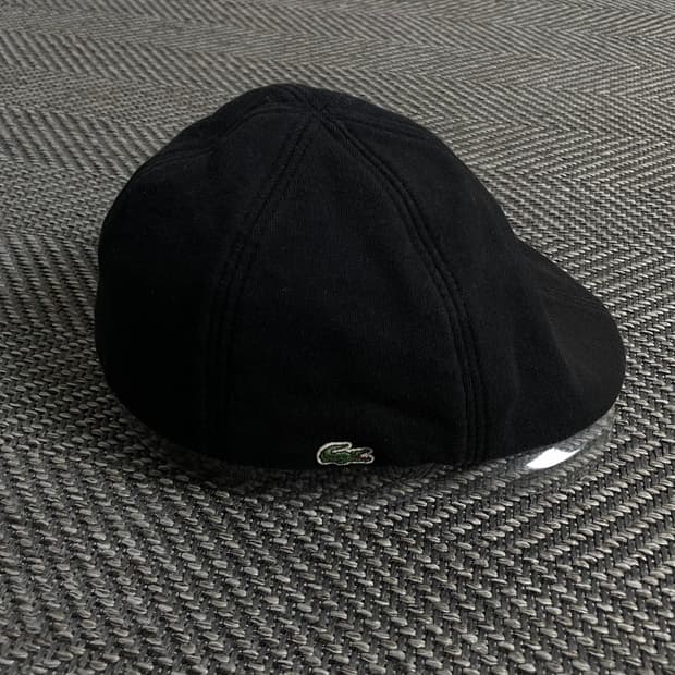라코스테 자수로고 아카이브 헌팅캡 블랙y 3447