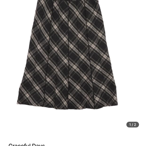 Graceful Days 울 체크 스커트