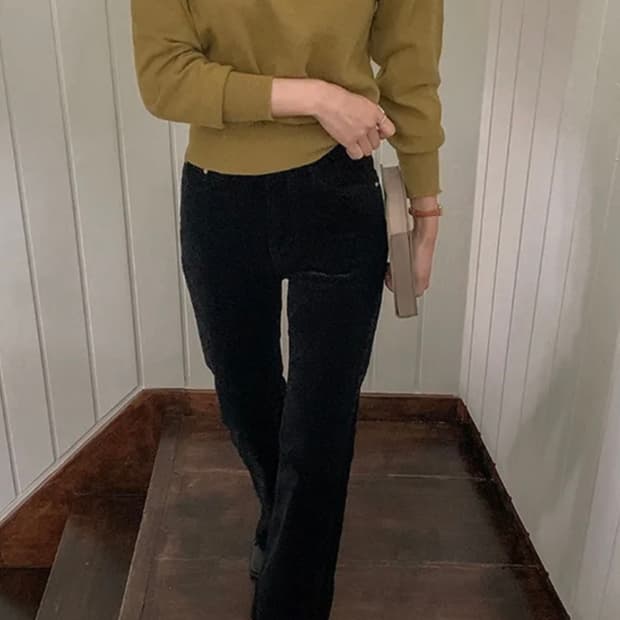 메이글 코듀로이 슬림 부츠컷 팬츠