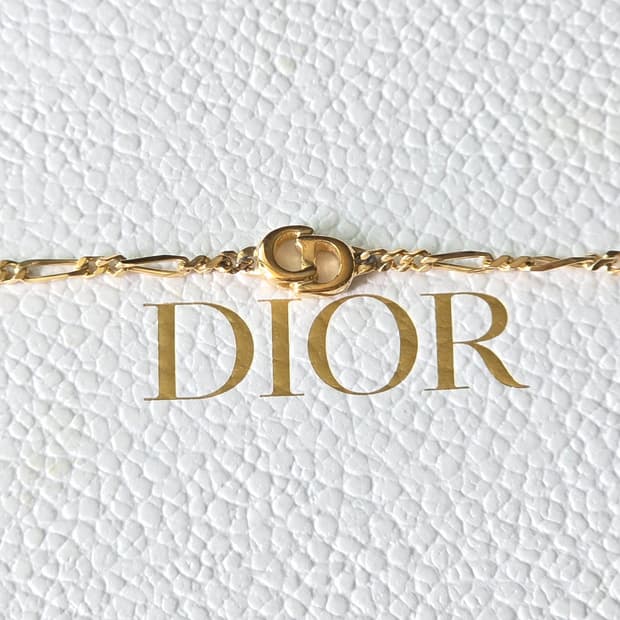 DIOR 금장 디올 CD 로고 체인 링크 팔찌