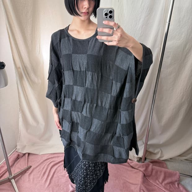 Koibito Misaki 루즈핏 니트 케이프