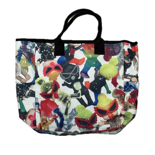 [하자 특가] 히스테릭글래머 미니 풀프린트 캔버스 토트백