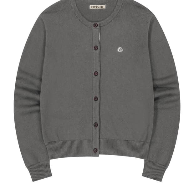 코이세이오 FLOWER PLACKET CARDIGAN GREY