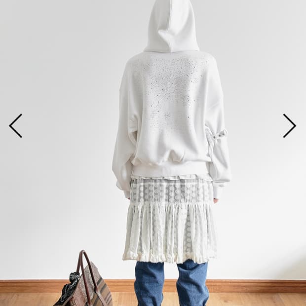 데어드 back stud hoodie 
