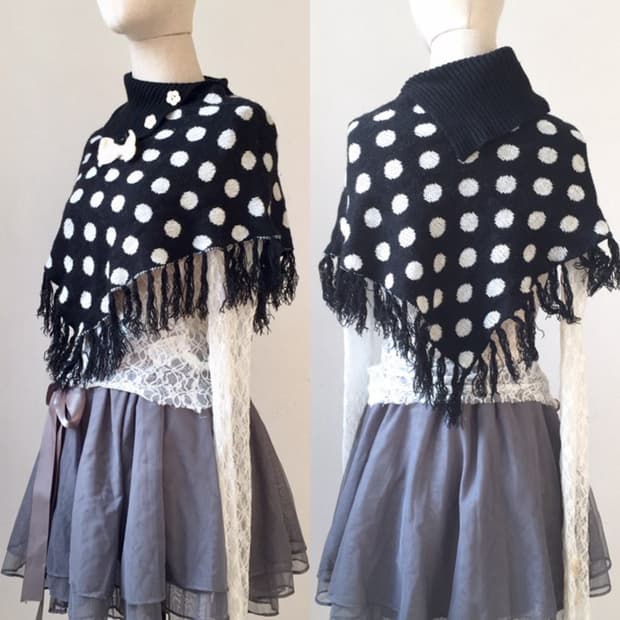 헤이세이 쇼죠 도트 리본 넥워머