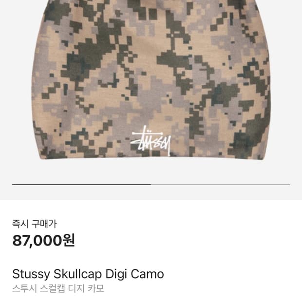 스투시 카모 비니