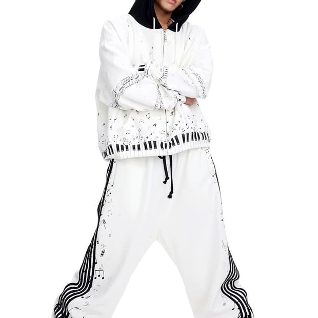 Cfierce 음표 바지 스웨트 팬츠