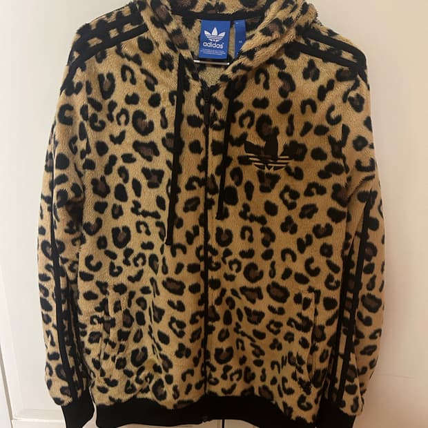 갸루 아디다스 쉐르파 호피 레오파드 후드집업 후리스 95
