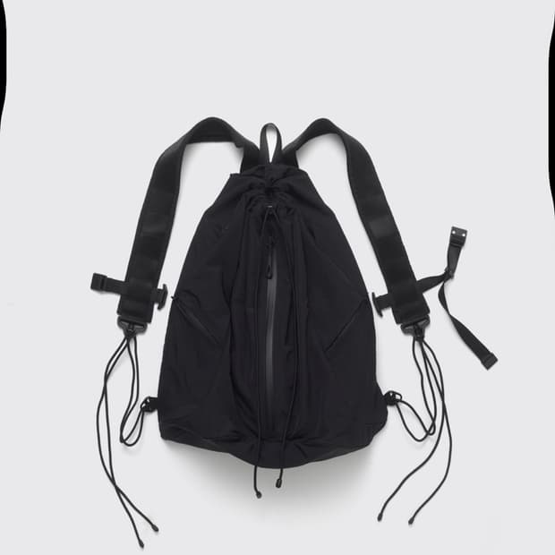 해칭룸 String Backpack Nylon Black