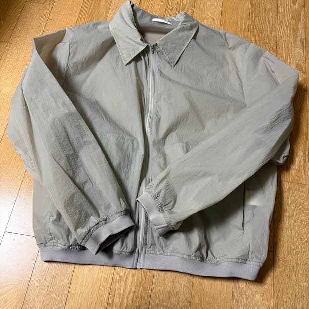 아모멘토 시어 집업 셔츠 그레이 M