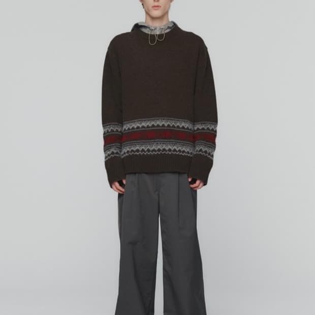 24FW 아모멘토 자카드 니트 L