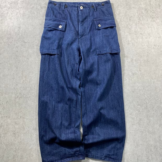 [31] Vintage 빈티지 밀리터리 데님 와이드 몽키팬츠
