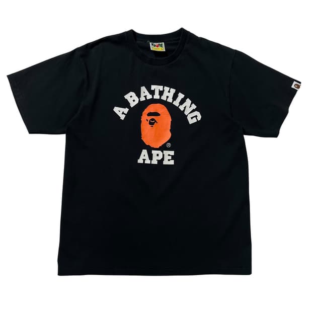 베이프 컬리지 반팔 티셔츠 블랙