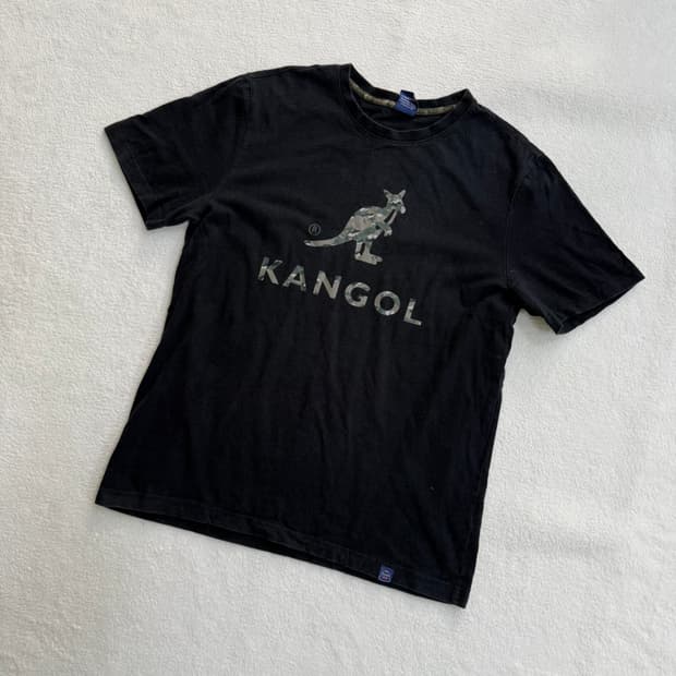 XL 캉골 카모 로고 반팔 티셔츠 0326T