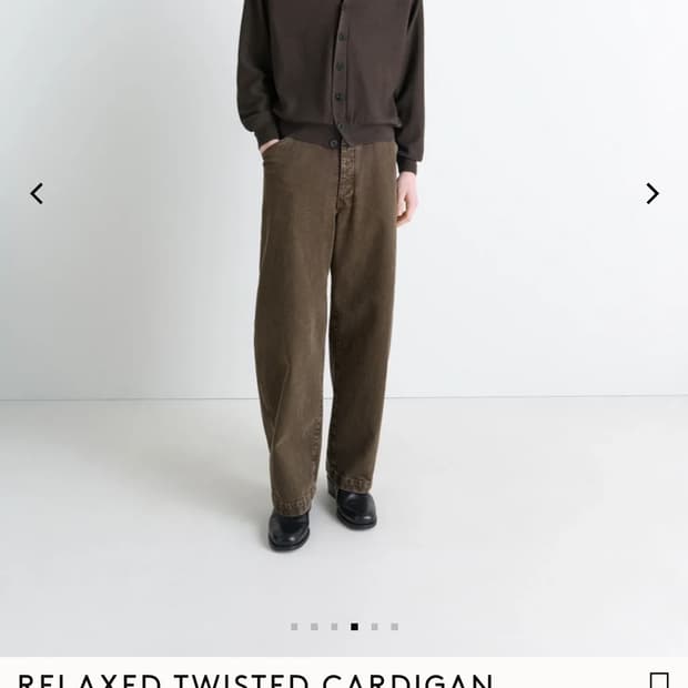 25FW 르메르 릴렉스드 트위스트 가디건 다크 카카오