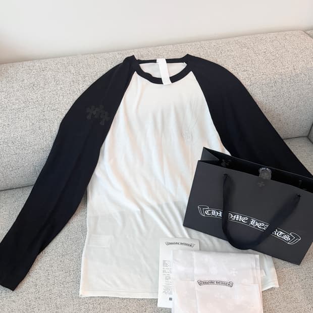 크롬하츠 세메터리 크로스 레더 패치 나그랑 롱슬리브