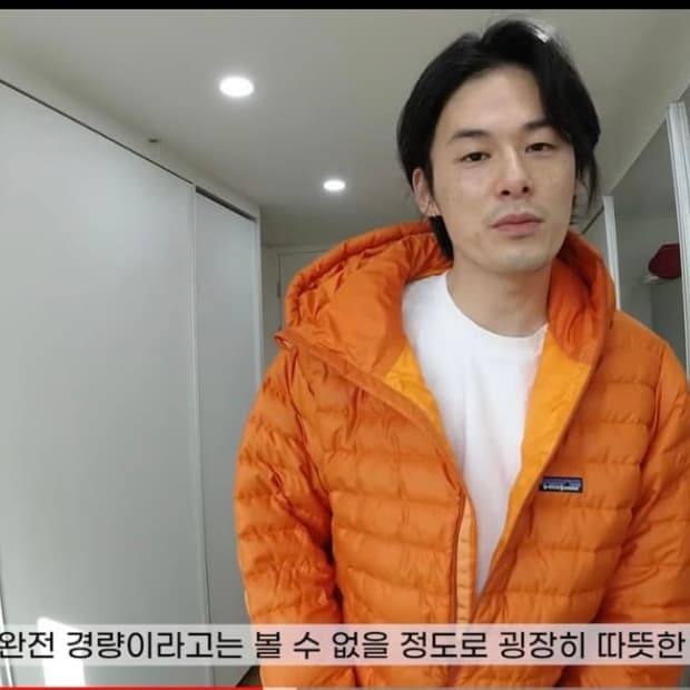 (S)김원중 파타고니아 빈티지 다운스웨터 후드 경량패딩