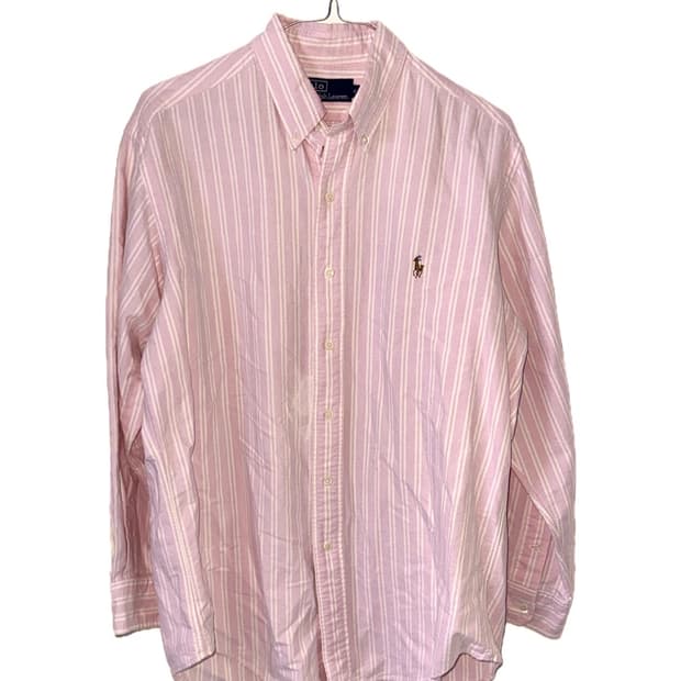 폴로 랄프로렌 핑크 스트라이프 셔츠