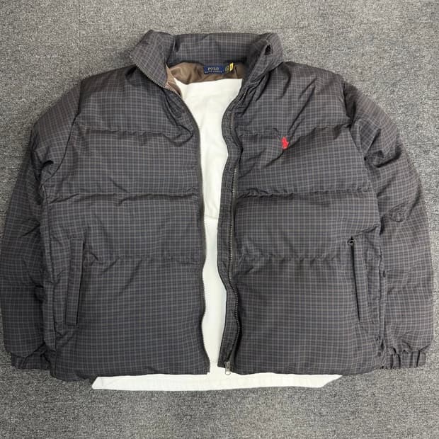 폴로 블랙 집업패딩