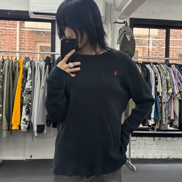 폴로 랄프로렌 와플 롱슬리브