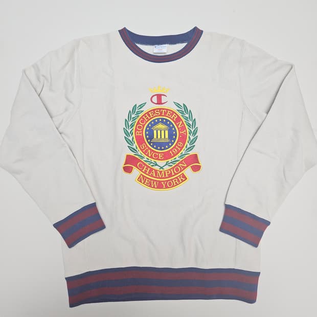 (무료배송, 레어) 챔피온 리버스위브 링거 자수 스웻셔츠 - L사이즈