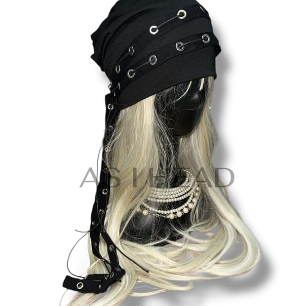 미니 아일렛 롱 레이스 핸드메이드 비니