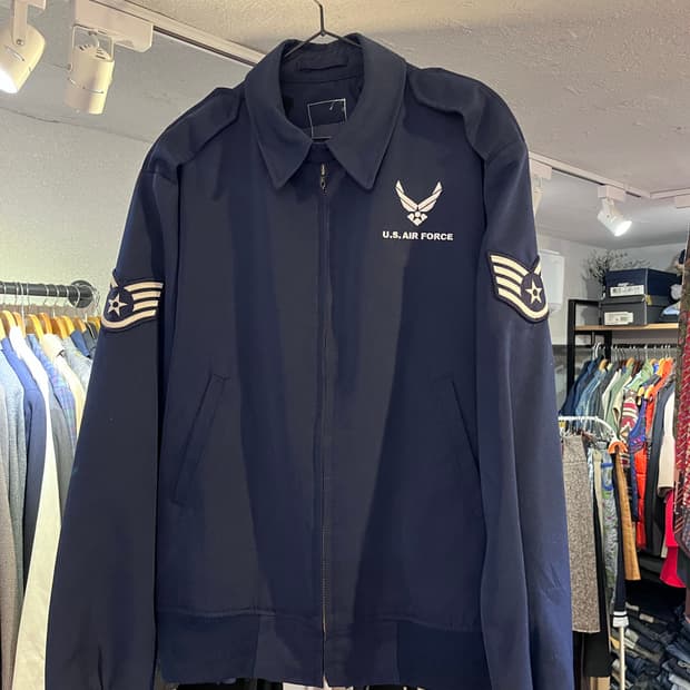 90-00’s USAF 로고 유틸리티 블루종 자켓
